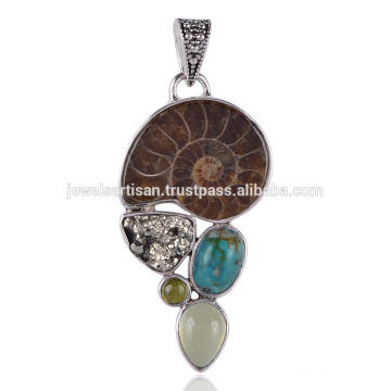 Buy the best Combination of Ammonite, Turquoise, Pyrite and other Stones